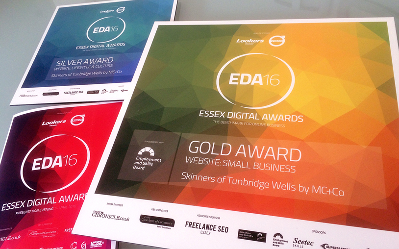 MC+Co Gold and Silver Success at Essex Digital Awards